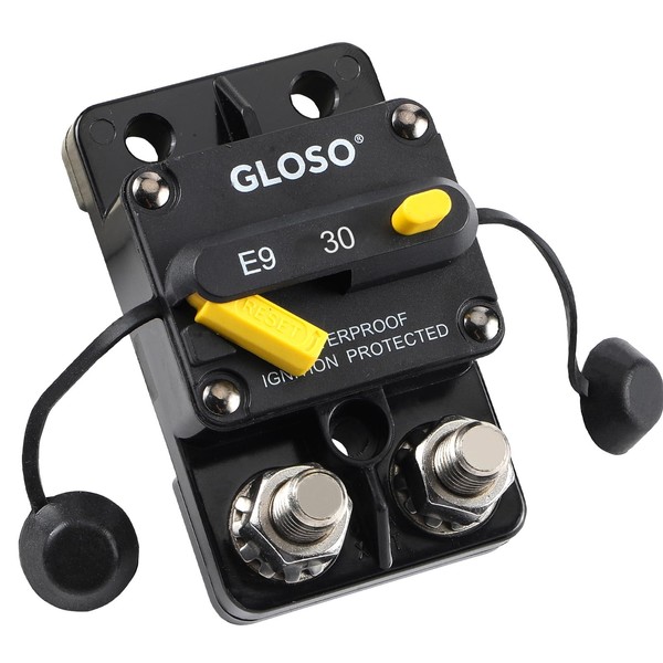 GLOSO Car Circuit Breaker 30 amp Manual Reset Waterproof Boat
