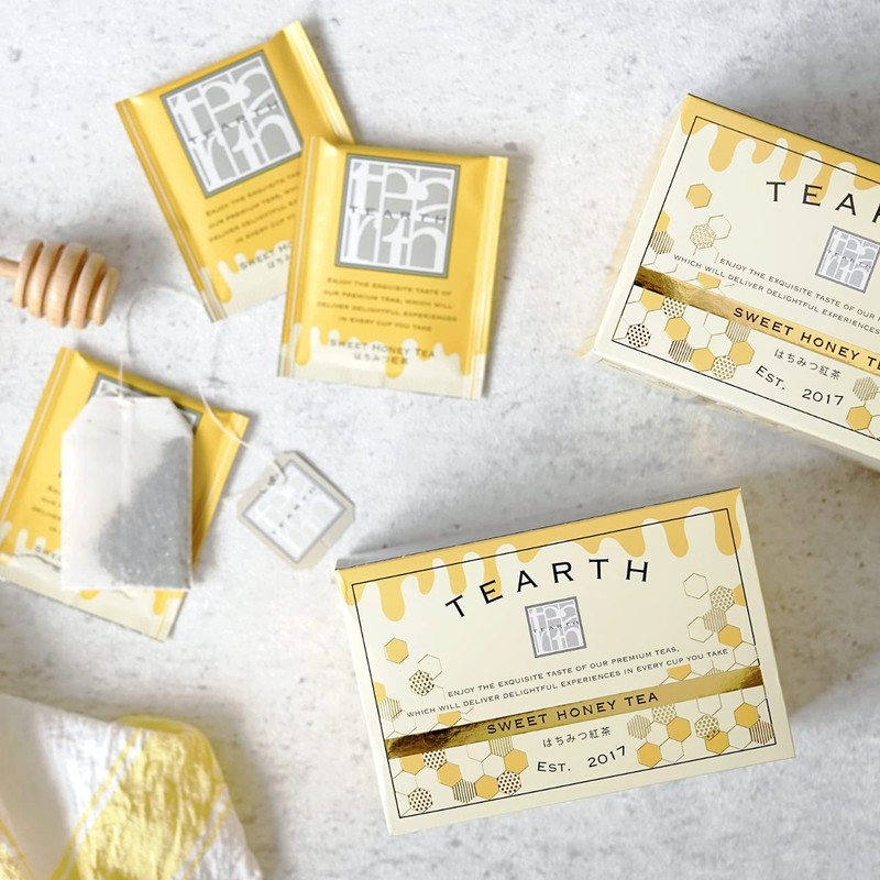 TEARTH Honey Tea Bags, Individually Wrapped with 25 Bags, Set