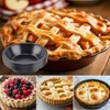 12 Pack 5" Mini Black Tart Pans, Carbon Steel Round