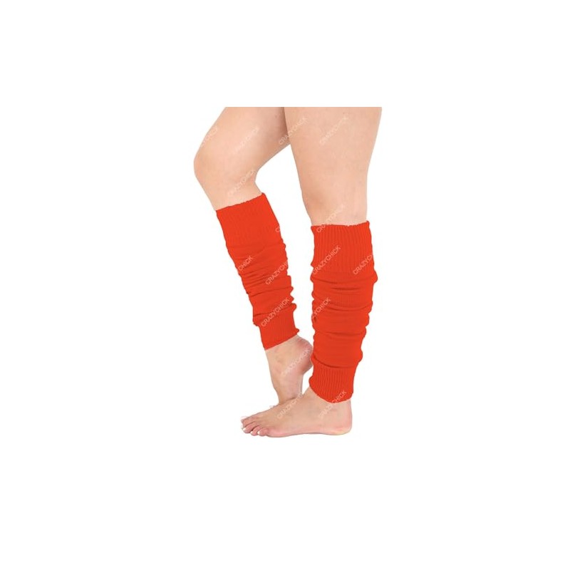 Crazy Chick Bright Neon 80s Dance Ankle Leg Warmers Fancy