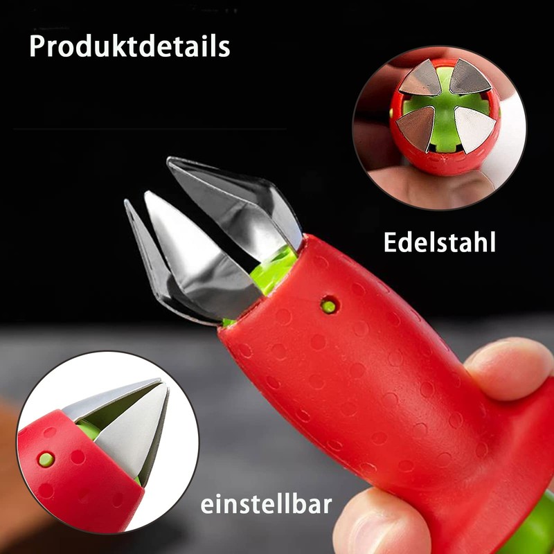 Fruit Corer 3 Pieces, Strawberry Starter, Strawberry Huller Tool, Used
