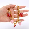 Mikovivi Cherry Keychain, Strawberry Gold Bags Chain Cherry Bag Charm