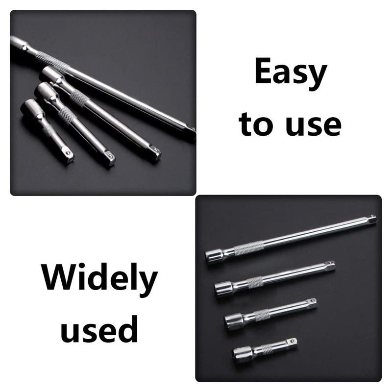 NA 4 Pcs Drive Wobble Extension Bars Socket Ratchet Extension