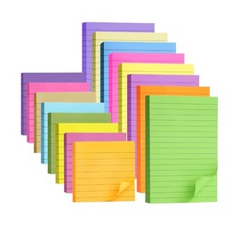 Mr. Pen - Notas adhesivas forradas de 4 x 6, 6 blocs, 45 hojasbloc, color pastel, notas adhesivas con lneas, blocs adhesivos, blocs de notas adhesivas