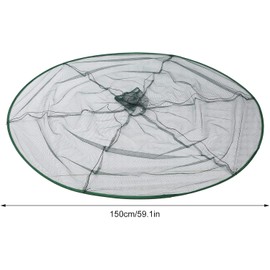 Red de Pesca Plegable de 150 cm con Nailon de Alta Resistencia