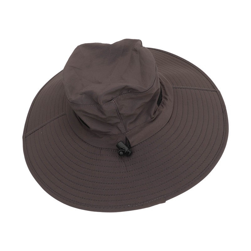 Sun Hat Nylon Dark Gray UV Protection Breathable Adjustable Wide