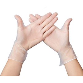 Vinyl Gloves in Size L, Pack of 100, Transparent, Vinyl Disposable Gloves, Single Gloves in Practical Dispenser Box, Ideal for Hygiene Areas - such as Food Industry, Cosmetics and Much More Latex-Free