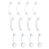 QWALIT Clear Belly Button Rings Plastic Belly Button Rings Plastic