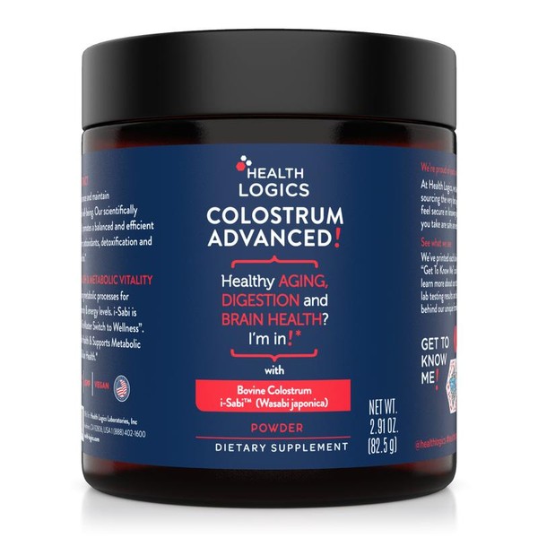 Health Logics Colostrum Advanced Unflavored Powder with Wasabi Superfood