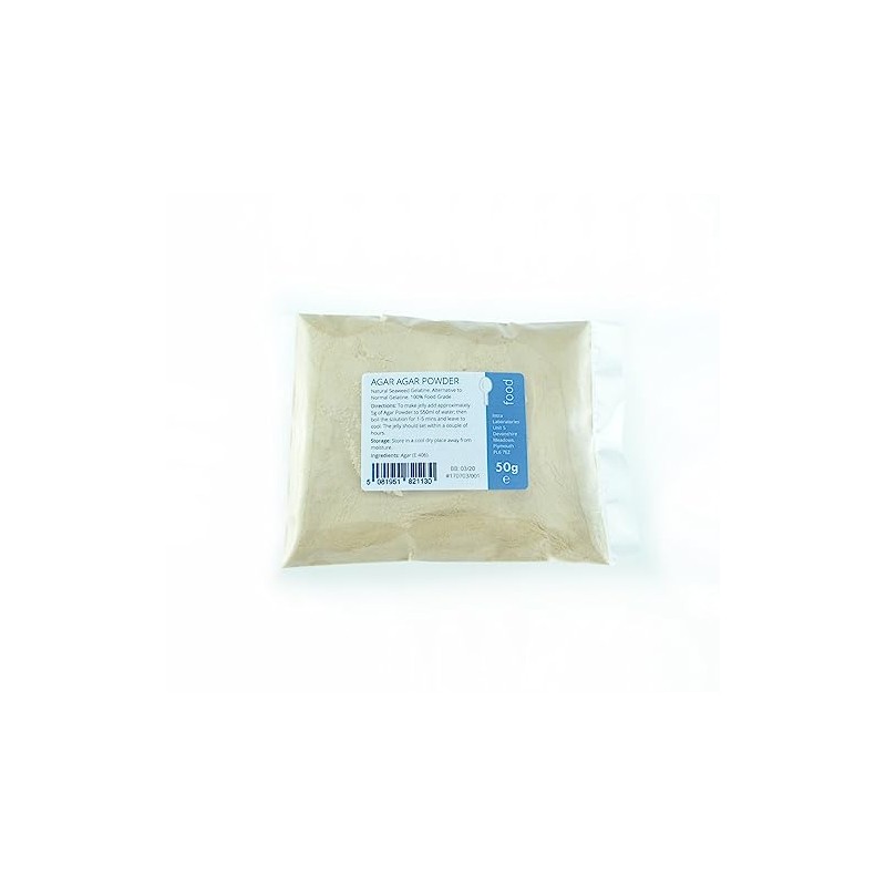 Intralabs - Agar Agar powder 50g - Food Grade. Vegan