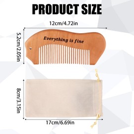 Wooden Birth Comb, Labor Comb with Fabric Bag, Engraved Wooden Hair Comb, No Pain, Birth Comb for Children, First Birth Utensils, Gift for Pregnant Women