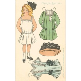 Cut-out Paper Doll, Little Girl, Marie Louise - Vintage Image