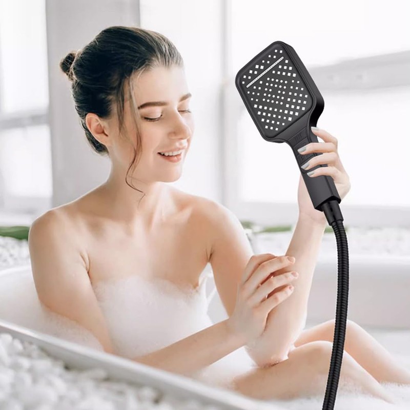 Shower Head, Water Saving with Stop Button, Hand Shower, Pressure