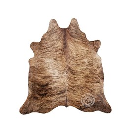 Sunshine Cowhides 100% Genuine Brown Brindle Cowhide Rug - Modern Style Animal Skin Rug & Floor Carpet for Living Room, Bedroom, Kitchen & More - Extra Large (6x7-8 Ft.)