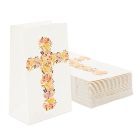 BLUE PANDA Religious Party Favor Gift Bags for Baptism, First Communion, Easter (36 Pack)