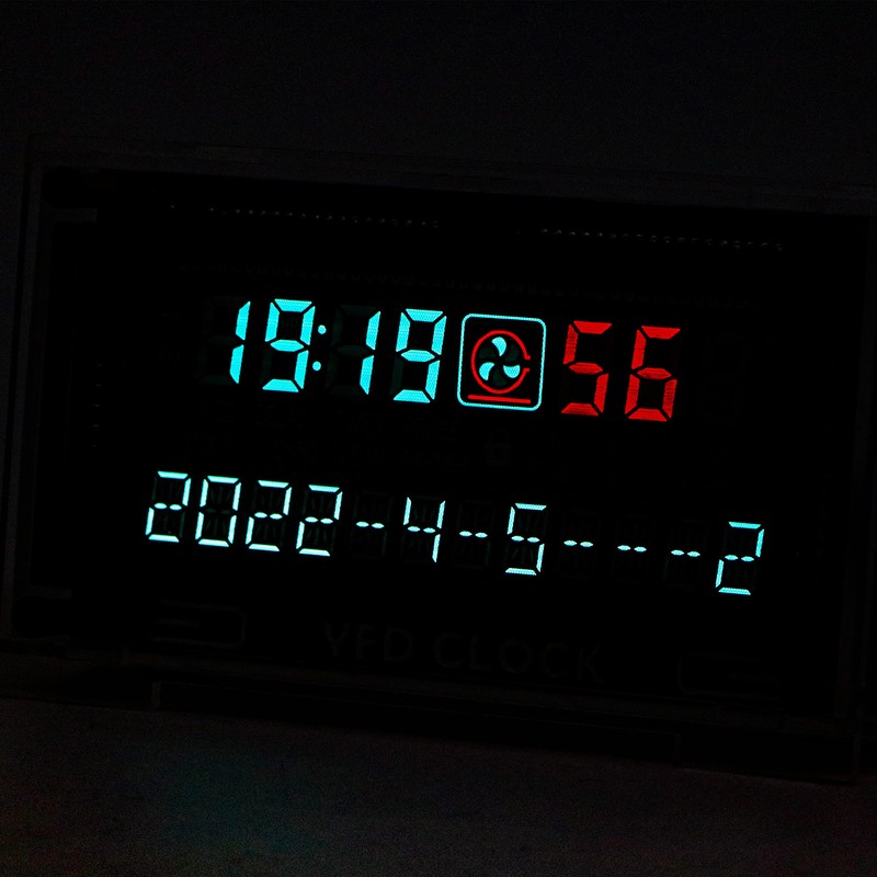 Vastarry Two-Color Vacuum Fluorescent Display Clock VFD Clock Retro Electronic