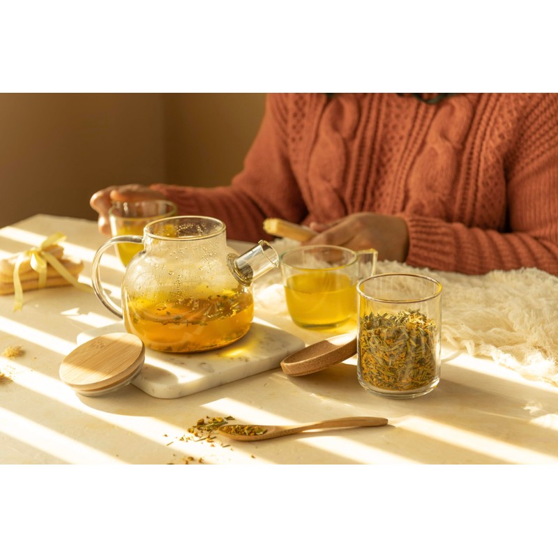 JusTea TURMERIC GINGER | Loose Leaf Herbal Tea | Tin