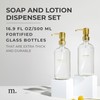 MaisoNovo Soap Dispenser 2-Piece Set | 16.9oz Clear Bottles with