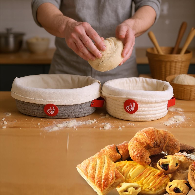 Yomjarl Sourdough Starter Kit,Sourdough Bread Baking Supplies with 2 pack