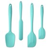 Juego de 4 espátulas de silicona flexibles, resistentes al calor,