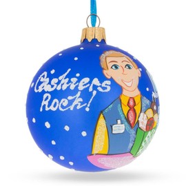 BestPysanky Cashier Glass Ball Christmas Ornament