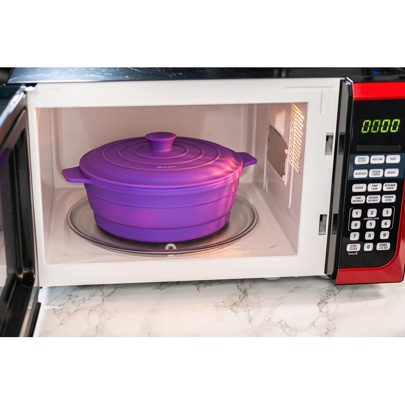Bakerpan Silicone Microwave Steamer for Vegetables, Air Fryer Pot with