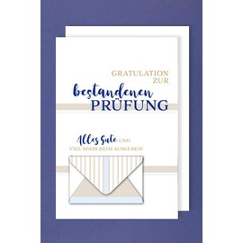 Exam Card Greeting Card Passed Congratulations 16 x 11 cm