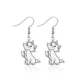 KEYCHIN Marie Cat Earrings Marie Fans Gifts Marie Cat Jewelry, Large, Stainless Steel and Durable Metal, alloy