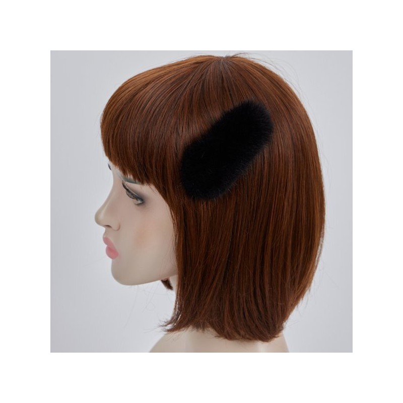 Lala 천연 밍크털 똑딱핀(LALA-H676) Natural Mink Fur Hair Clip (LALA-H676)
