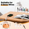8 Pack 360° Rotatable Magnetic Cable Clips, Adhesive Cord Holder