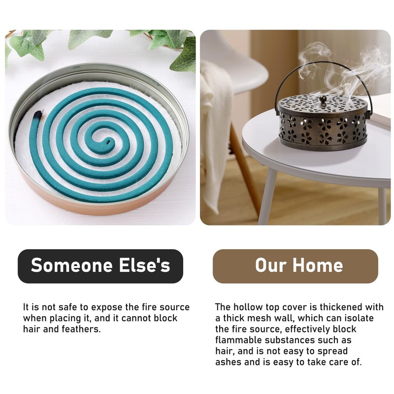 Mosquito Coil Holder, Incense Stick Holder, Metal Sandalwood Holder, Mosquito