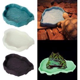 Reptile Food and Water Bowl, Plastic Feeding Plates for Turtle, Tortoise, Lizard, Chameleon, Iguana, Snake, Gecko