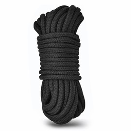 DAGORD Black Polypropylene Rope 10 mm Length 10 m Polypropylene Rope Outdoor Rope All-Purpose Rope Garden Rope