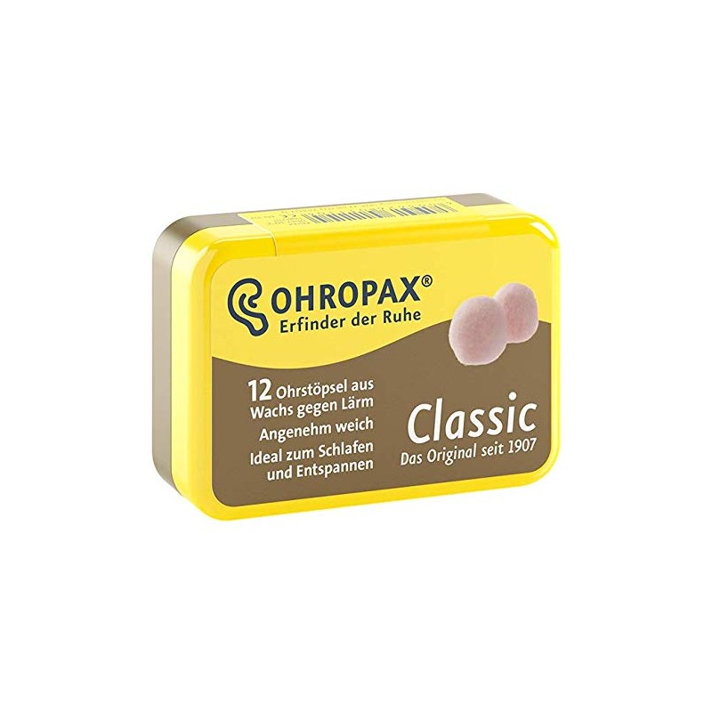 Ohropax - Tapones para los oídos clásicos - 12 tapones