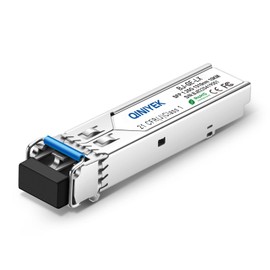 QINIYEK 1.25G Singlemode SFP Module, 1000Base-LX SFP LC Mini Gbic Transceiver for HP J4859A/J4859C/J4859B, Supermicro, Netgear (SMF, 1310nm, 20km, DDM)