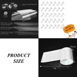Cat Scratch Protection Sofa, Scratch Protection Door Cat, Transparent Anti-Scratch Tape with 30 Screws, Cat Scratch Protection for Furniture Protection for Sofa, Door, Table, Furniture (20 x 300 cm)