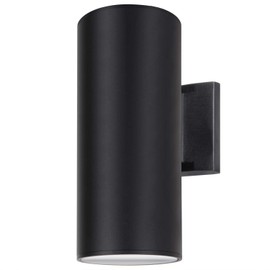 Outdoor Wall Light, ZUUKOLE Exterior Lighting - ETL Listed, Die-Casting Aluminum Waterproof Wall Mount Cylinder Design - Up Down Light Fixture for Porch, Backyard and Patio (Black)