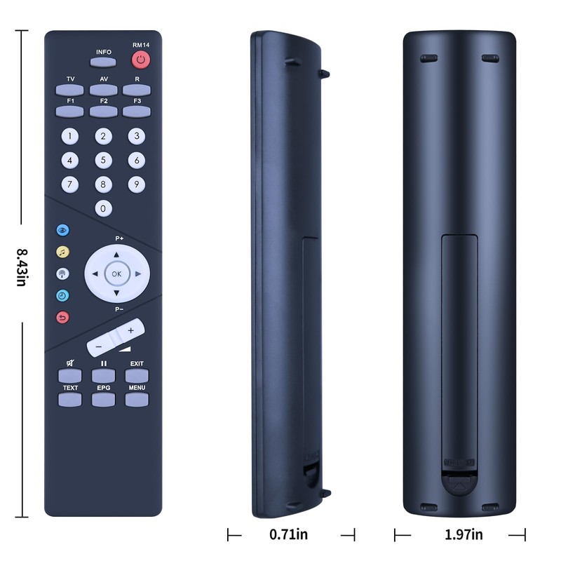 GOUYESHO Nue Replacement Remote Control for Metz TV RM11 RM14