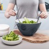 Zeal G217TSET Salad Bowl and Server Set-Dark Grey, Melamine