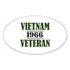CafePress Vietnam Veteran 66 Oval Car Bumper Sticker