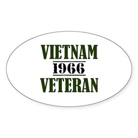 CafePress Vietnam Veteran 66 Oval Car Bumper Sticker