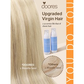DOORES Hair Extensions Tape in Human Hair, Dark Blonde Highlighted Bleach Blonde 10 Inch 60g 40pcs, Tape in Extensions Human Hair Remy Straight Hair Natural Hair for Women