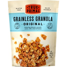 True Primal Grainless Granola Original. Made with honey. Gluten free. Grain free. (formerly Steve's PaleoGoods PaleoKrunch) 1 lb pouch
