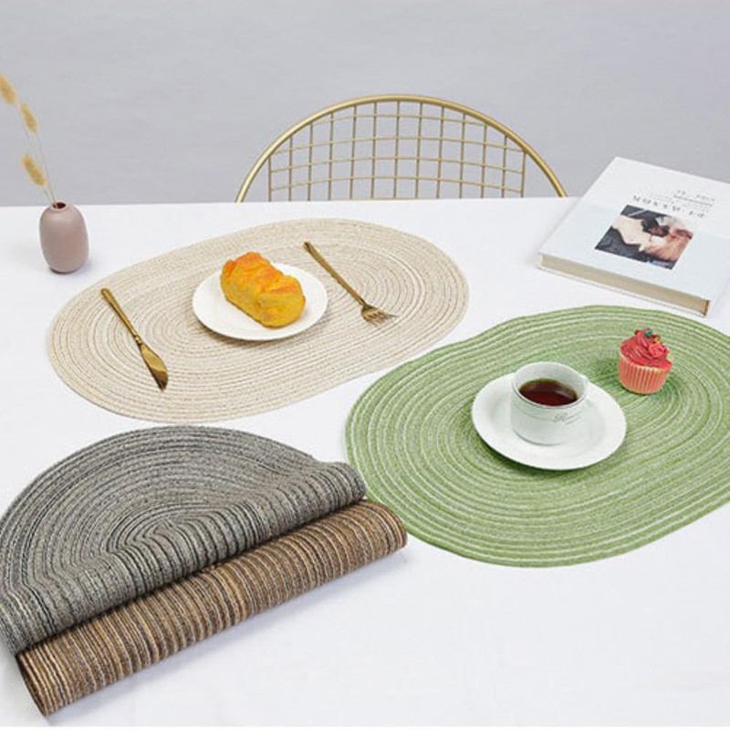 Wambere Set of 2 Oval Place Mats, Heat Resistant Place