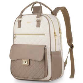 RJEU Laptop Backpack Women 15.6in,Anti-theft Rucksack Handbag for Work Travel Cabin,Smart School Backpack Girls College Bag for Office Uni Commuting,Gifts for Ladies,Black