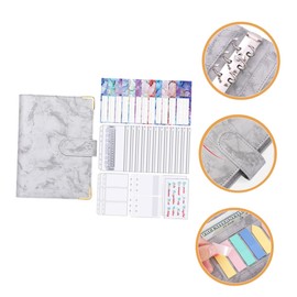 Operitacx Budget Binder Notebook Loose-Leaf Ring Binder Stylish Marble Texture Planner for Boys and Girls Adults