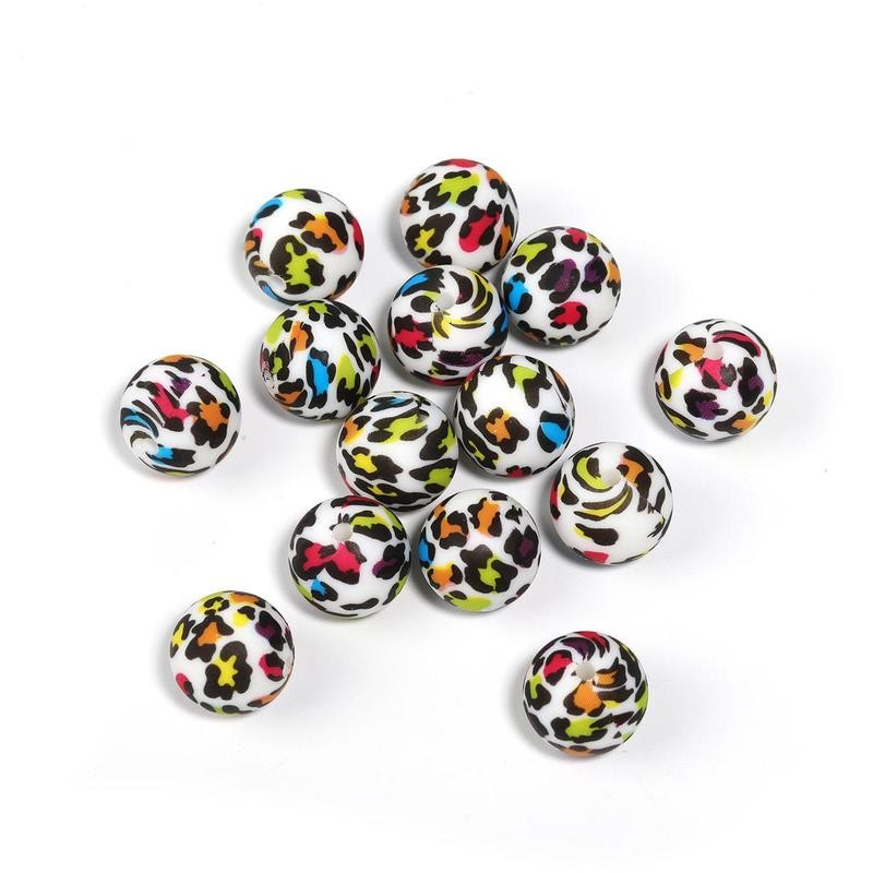 【B170】 Beads for DIY Projects: 15mm Round, Mixed Color, 30Qty