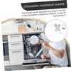 Outanaya Dishwasher Mounting Plate Metal Bracket Dishwasher Mounting Kit Easy