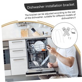 Outanaya Dishwasher Mounting Plate Metal Bracket Dishwasher Mounting Kit Easy Install Under Counter Mounting Brackets