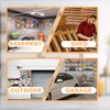 6 Pack Wall-Mounted Lumber Rack, Heavy Duty Wood Storage Racks,